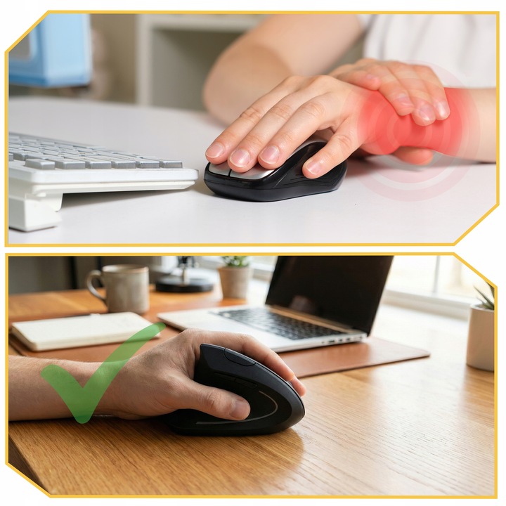 MYSZKA BEZPRZEWODOWA ERGONOMICZNA PIONOWA MYSZ WERTYKALNA do KOMPUTERA PC Producent Lewer